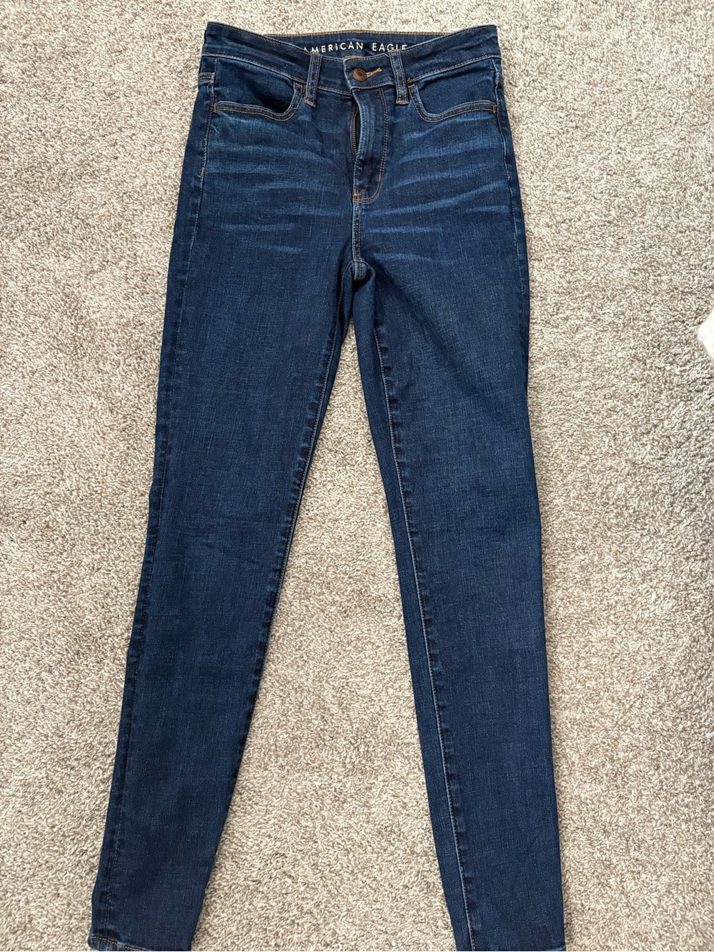 American Eagle Outfitters Dark Indigo High-Rise Skinny Jeans